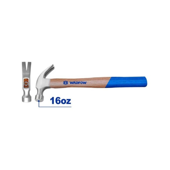 Молоток-гвоздодер WADFOW 450 г 6/24 WMB3316