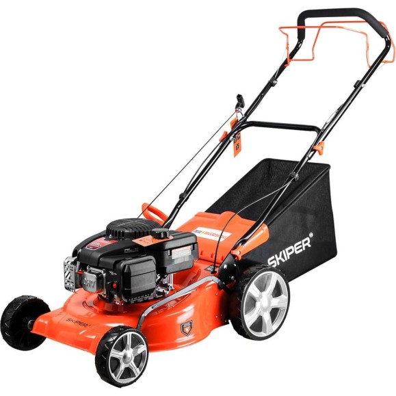 Газонокосилка бензиновая SKIPER GW462S (46 см, самох, Loncin 4лс, стал.дека, тр-сб.60 л,+НОЖ) 00-00022798