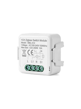 Умный релейный модуль SmartButler 1 канал (Zigbee, 230В, 16A, с нейтралью) SB020308