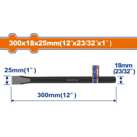 Зубило WadFow 25х18х300 мм 6/36 WCC0301 Зубило WadFow 25х18х300 мм 6/36 WCC0301