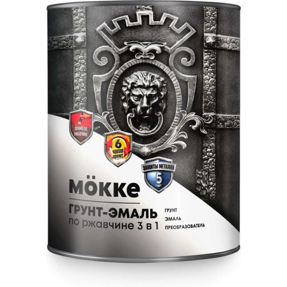 Грунт-эмаль 3-в-1 MÖKKE алкидно-уретановая, RAL 9010, белый, 2,7 кг, 16365