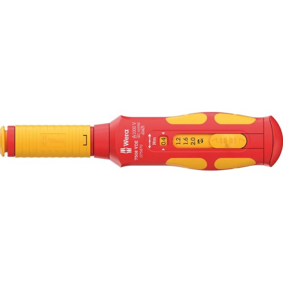 Отвёртка динамометрическая WERA 7508 Safe-Torque VDE Kraftform 0.4 / 0.8 / 1.2 / 1.6 / 2.0 Нм WE-075870