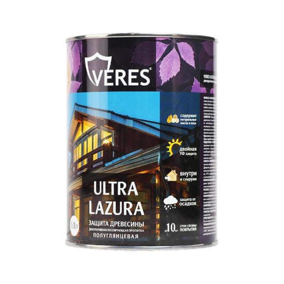 Пропитка Veres Ultra Lazura №19 дуб 0.9 л 1/6 42037
