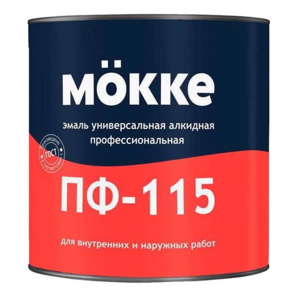Эмаль алкидная MÖKKE ПФ-115 профессиональная, жёлтая, 2.7 кг, 10483 Эмаль алкидная MÖKKE ПФ-115 профессиональная, жёлтая, 2.7 кг, 10483