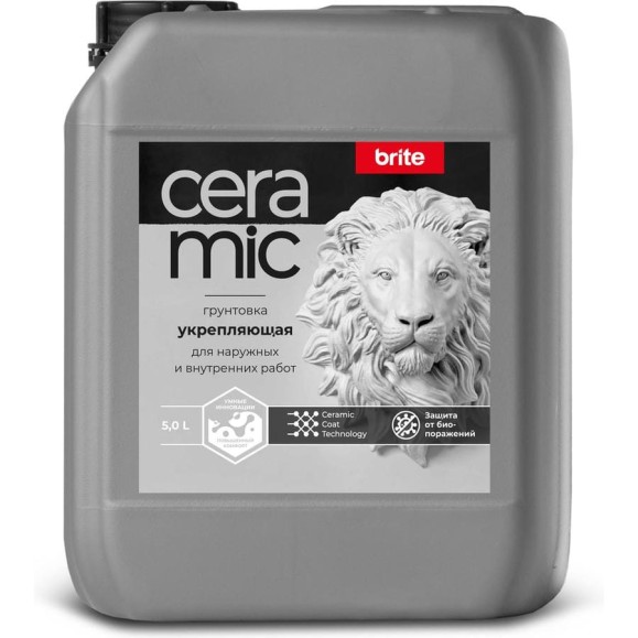 Грунтовка укрепляющая BRITE CERAMIC канистра 5 л О04611