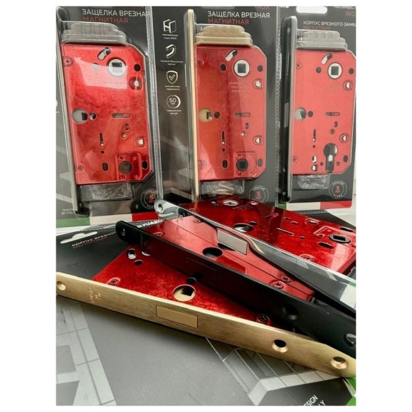 Корпус врезного замка Fuaro MAGNM85C-50/BL INOX SSG-39 сатин. золото (блистер) 60281 Корпус врезного замка Fuaro MAGNM85C-50/BL INOX SSG-39 сатин. золото (блистер) 60281