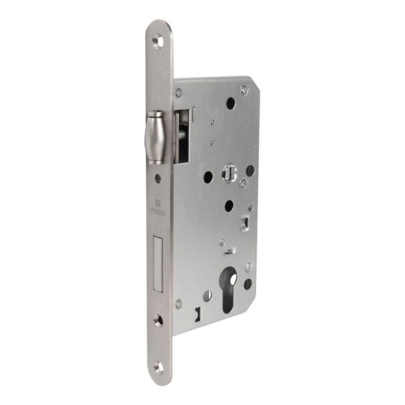 Замок врезной Fuaro DD.INOX/C-55.72/R с роликовой защелкой (лиц.планка 20 мм) 62871