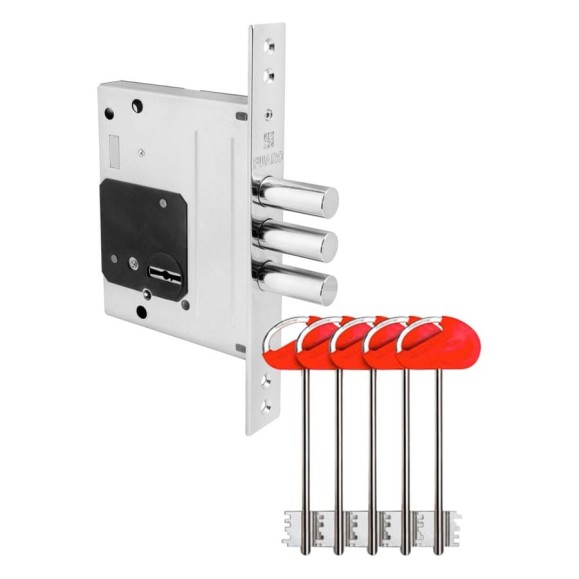 Замок врезной сувальдный Fuaro MDV25/S-60.00.3R16 5key (5 ключей) 36313 Замок врезной сувальдный Fuaro MDV25/S-60.00.3R16 5key (5 ключей) 36313