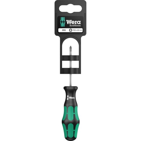 Отвёртка крестовая WERA 355 PZ SB PZ 0 x 60 мм WE-100055