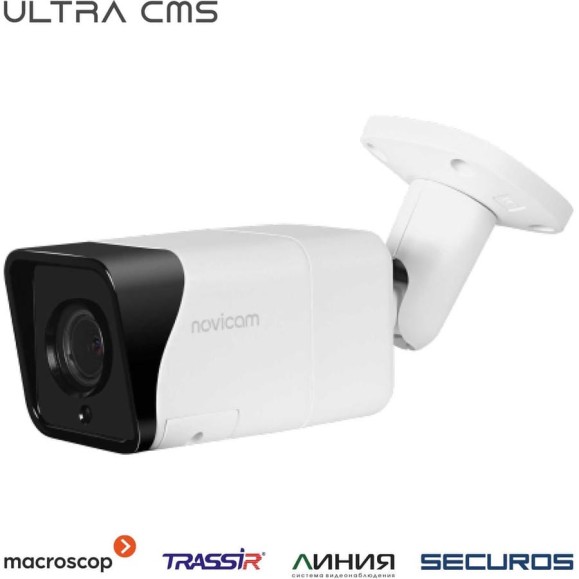 Камера видеонаблюдения IP цилиндрическая Novicam LUX 58X 1/2.7 CMOS, 5 Мп 25 к/с, моторизованный 2.7-13.5 мм, ИК 50 м, PoE уличная всепогодная v. 1049V Камера видеонаблюдения IP цилиндрическая Novicam LUX 58X 1/2.7 CMOS, 5 Мп 25 к/с, моторизованный 2.7-13.5 мм, ИК 50 м, PoE уличная всепогодная v. 1049V