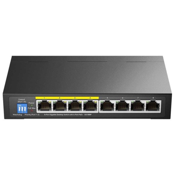 Настольный коммутатор Cudy GS1008P с 8 гигабитными портами (4 порта PoE+) 10000153082