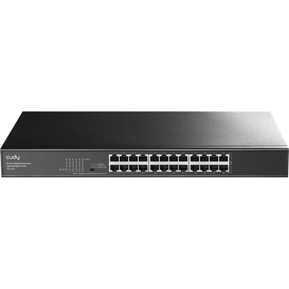 Коммутатор Cudy GS1024E линейки Light Managed с 24 гигабитными портами для установки в стойку 10000152348