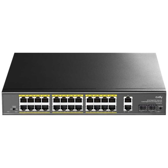 Коммутатор Cudy GS1026PS2 1.0 с 24 гигабитными портами, 2 гигабитными портами Uplink, 2 портами SFP и поддержкой PoE+ (300 Вт) 10000152660 Коммутатор Cudy GS1026PS2 1.0 с 24 гигабитными портами, 2 гигабитными портами Uplink, 2 портами SFP и поддержкой PoE+ (300 Вт) 10000152660