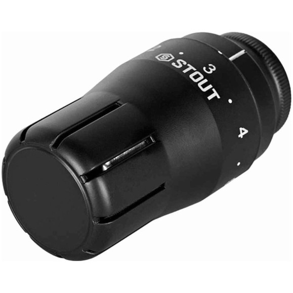 Головка термостатическая STOUT SHTD-0002-003015B Design черная, жидкостная RG00943679DTHT