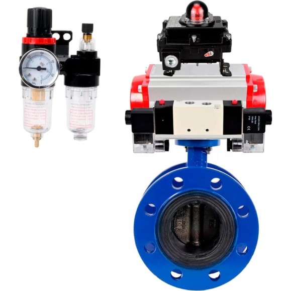 Затвор дисковый DN.ru GGG40-304-EPDM-2W-F-R Ду300 Ру16 пневмопривод DA-210, пневмораспределитель (2EM) 220VAC, БКВ LSB-410, БПВ D050-56636 Затвор дисковый DN.ru GGG40-304-EPDM-2W-F-R Ду300 Ру16 пневмопривод DA-210, пневмораспределитель (2EM) 220VAC, БКВ LSB-410, БПВ D050-56636