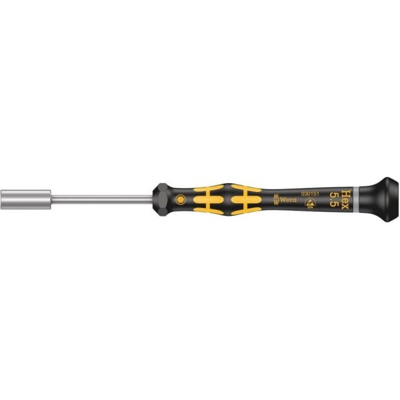 Отвёртка торцевая антистатическая прецизионная WERA 1569 ESD Kraftform Micro 5.5 x 60 мм, с внутренним шестигранником WE-030151
