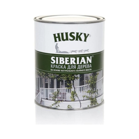 Краска для дерева на льняном масле HUSKY SIBERIAN цвет Молочный камень 0,9л 38447 Краска для дерева на льняном масле HUSKY SIBERIAN цвет Молочный камень 0,9л 38447