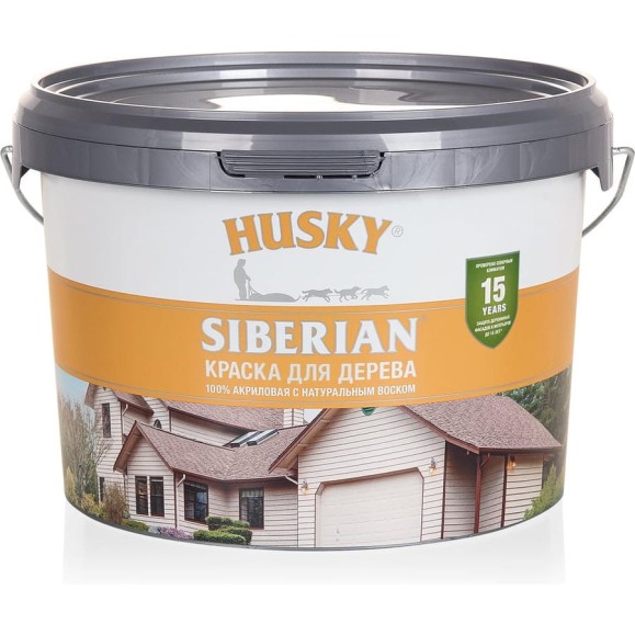 Акриловая краска для дерева HUSKY SIBERIAN цвет Темный венге, 2,7 л 38206