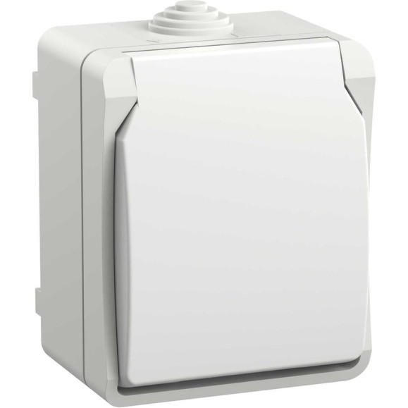 Розетка IEK FORS с з/к/ш о/у 16А IP54 РСб20-3-ФБ, белый ERS12-K01-16-54-DC
