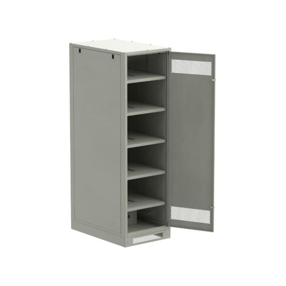 Шкаф ITK LINEA B (пустой) 2000х600мм дверь двустворчатая, металл, серый LB35-20H69-M