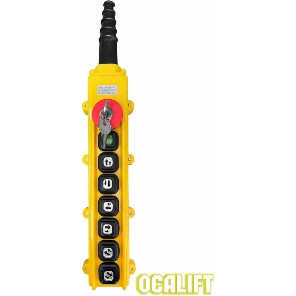 Пульт управления OCALIFT 6 кнопок 2 скорости, стоп, ключ, старт, IP55 TNHA1-63YS