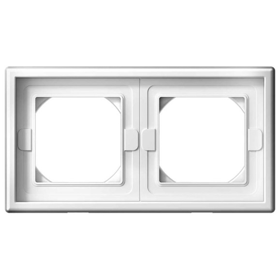 Рамка 2-постовая ArtGallery, IP44, универсальная Systeme Electric Белый GAL440102