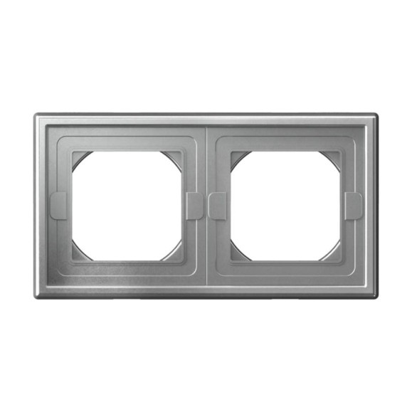 Рамка 2-постовая ArtGallery, IP44, универсальная Systeme Electric Алюминий GAL440302