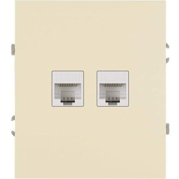 Розетка ЭРА Arktik 16-3108-02 информационная двойная 2XRJ45 слоновая кость Б0070485