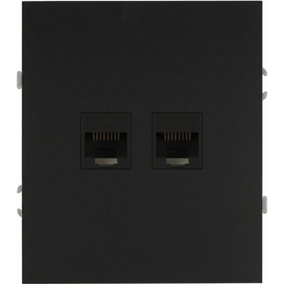 Розетка ЭРА Arktik 16-3108-05 информационная двойная 2XRJ45 антрацит Б0070488