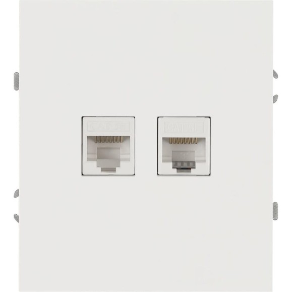 Розетка ЭРА Arktik 16-3108-08 информационная двойная 2XRJ45 белый матовый Б0070491