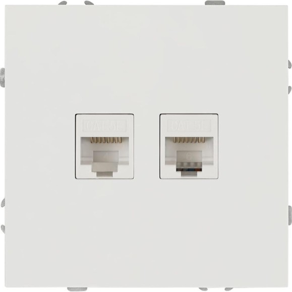 Розетка ЭРА Galaxy 15-3108-08 информационная двойная 2XRJ45 IP20 белый матовый Б0070770 Розетка ЭРА Galaxy 15-3108-08 информационная двойная 2XRJ45 IP20 белый матовый Б0070770