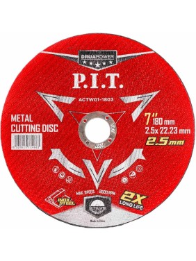 Диск отрезной по металлу P.I.T. 180x22.2x2.5 мм, 10 шт ACTW01-1803 Диск отрезной по металлу P.I.T. 180x22.2x2.5 мм, 10 шт ACTW01-1803