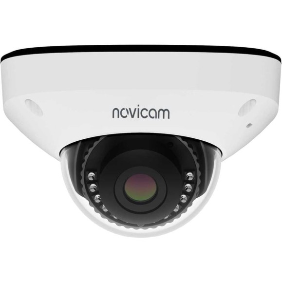Камера видеонаблюдения IP купольная ULTRA 54M  1/2.8 STARVIS CMOS, 5 Мп 25 к/с, 2.8 мм, ИК 30 м, PoE уличная всепогодная v. Novicam 1010V
