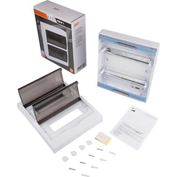 Распределительный бокс модульный навесной Jazzway PDB/W 1024 белый с прозрачной крышкой 24 модуля 5071698
