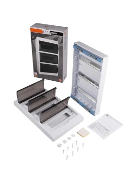 Распределительный бокс модульный навесной Jazzway PDB/W 1036 белый с прозрачной крышкой 24 модуля 5071704 Распределительный бокс модульный навесной Jazzway PDB/W 1036 белый с прозрачной крышкой 24 модуля 5071704
