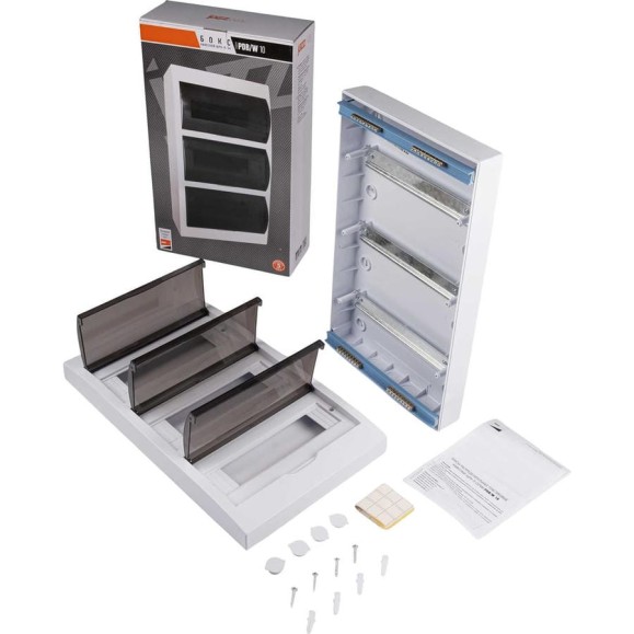 Распределительный бокс модульный навесной Jazzway PDB/W 1036 белый с прозрачной крышкой 24 модуля 5071704 Распределительный бокс модульный навесной Jazzway PDB/W 1036 белый с прозрачной крышкой 24 модуля 5071704