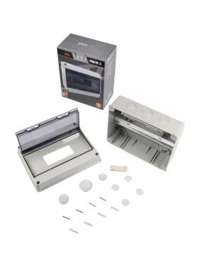 Распределительный бокс модульный навесной Jazzway PDB/W 4012 серый с прозрачной крышкой 12 модулей 5072084