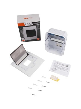 Распределительный бокс модульный встраиваемый Jazzway PDB/R 1006 белый с прозрачной крышкой 6 модуле 5071735