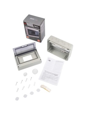Распределительный бокс модульный навесной Jazzway PDB/W 4008 серый с прозрачной крышкой 8 модулей 5072060 Распределительный бокс модульный навесной Jazzway PDB/W 4008 серый с прозрачной крышкой 8 модулей 5072060