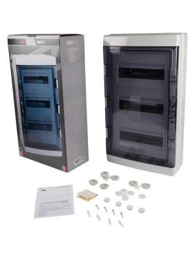 Распределительный бокс модульный навесной Jazzway PDB/W 4036 серый с прозрачной крышкой 36 модулей 5072169 Распределительный бокс модульный навесной Jazzway PDB/W 4036 серый с прозрачной крышкой 36 модулей 5072169