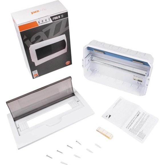 Распределительный бокс модульный встраиваемый Jazzway PDB/R 1015 белый с прозрачной крышкой 15 модулей 5071797 Распределительный бокс модульный встраиваемый Jazzway PDB/R 1015 белый с прозрачной крышкой 15 модулей 5071797