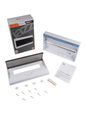 Распределительный бокс модульный навесной Jazzway PDB/W 1018 белый с прозрачной крышкой 18 модулей 5071681 Распределительный бокс модульный навесной Jazzway PDB/W 1018 белый с прозрачной крышкой 18 модулей 5071681