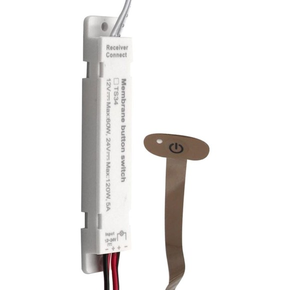 Датчик касания FERON 60/120W 12-24V с кабелем (25 см) SEN35, коричневый, 52166