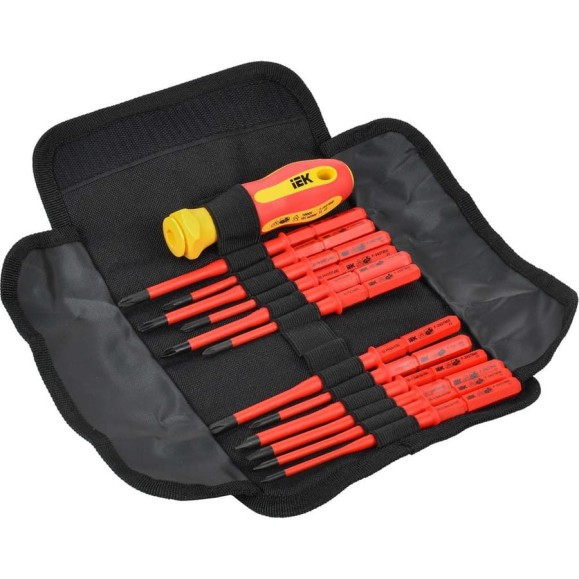 Диэлектрическая отвертка с жалами IEK Arma2l 5 SLIM Т2 13 шт. A2L5-NS30-T2-13