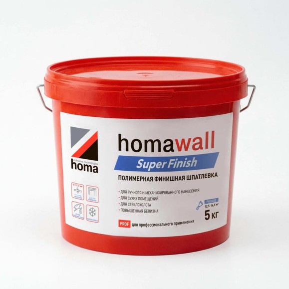 Полимерная финишная шпатлевка Homakoll HOMAWALL Super Finish 5 кг hwsf-05-19 Полимерная финишная шпатлевка Homakoll HOMAWALL Super Finish 5 кг hwsf-05-19
