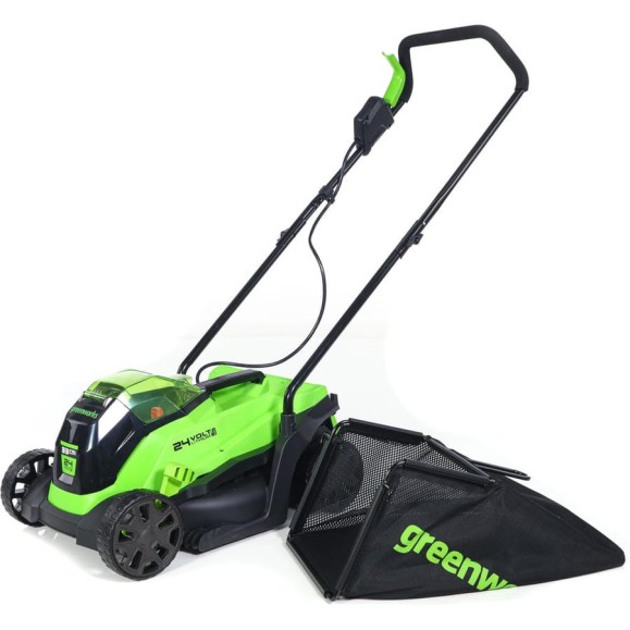 Газонокосилка аккумуляторная GreenWorks 24V, 33 см, бесщеточная, с 1хАКБ 2Ач и ЗУ 2516107UA