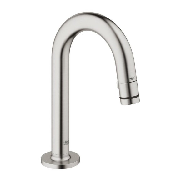 Кран для раковины Grohe Universal без функции смешивания, с C-изливом, суперсталь 20201DC0