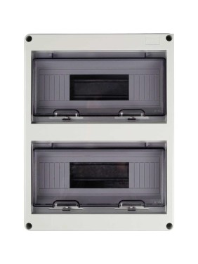 Распределительный бокс модульный навесной Jazzway PDB/W 4024 серый, с прозрачной крышкой, 24 модуля 5072145 Распределительный бокс модульный навесной Jazzway PDB/W 4024 серый, с прозрачной крышкой, 24 модуля 5072145