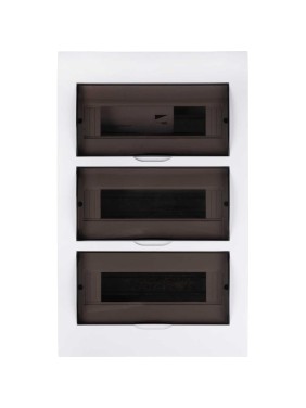 Распределительный бокс модульный встраиваемый Jazzway PDB/R 1036 белый с прозрачной крышкой 36 модуе 5071780 Распределительный бокс модульный встраиваемый Jazzway PDB/R 1036 белый с прозрачной крышкой 36 модуе 5071780