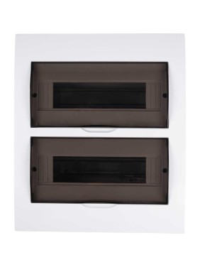 Распределительный бокс модульный встраиваемый Jazzway PDB/R 1024 белый с прозрачной крышкой 24 модул 5071773 Распределительный бокс модульный встраиваемый Jazzway PDB/R 1024 белый с прозрачной крышкой 24 модул 5071773